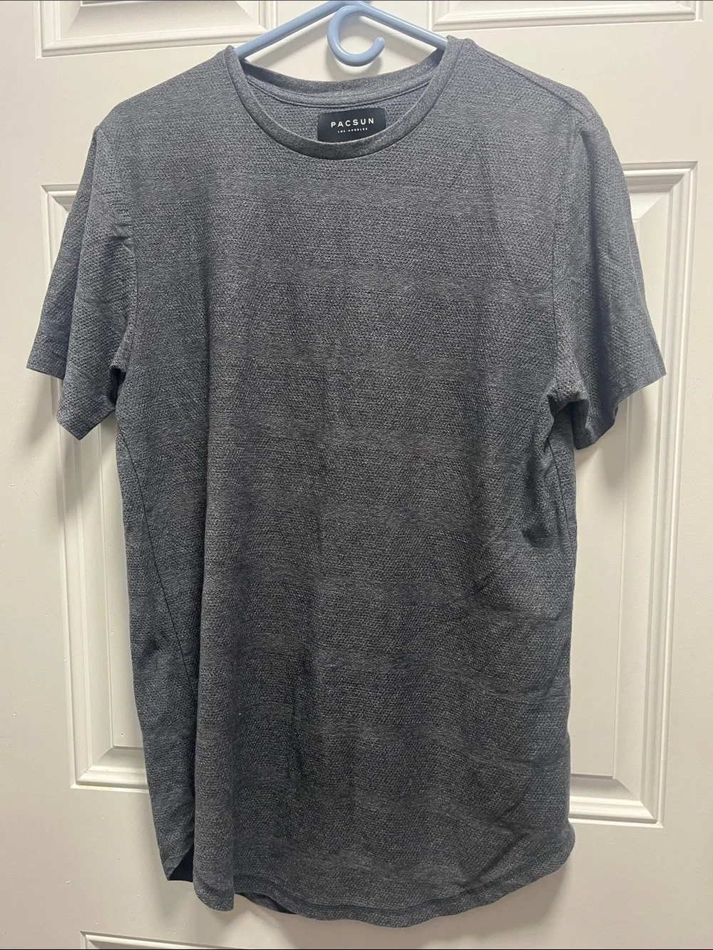 PacSun Men's Charcoal Textured Crew Neck Tee